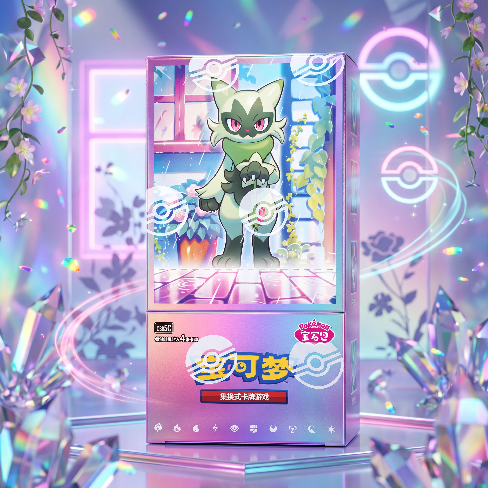 Chinese Gem Pack Vol.5 Pokémon Booster Box with Floragato artwork