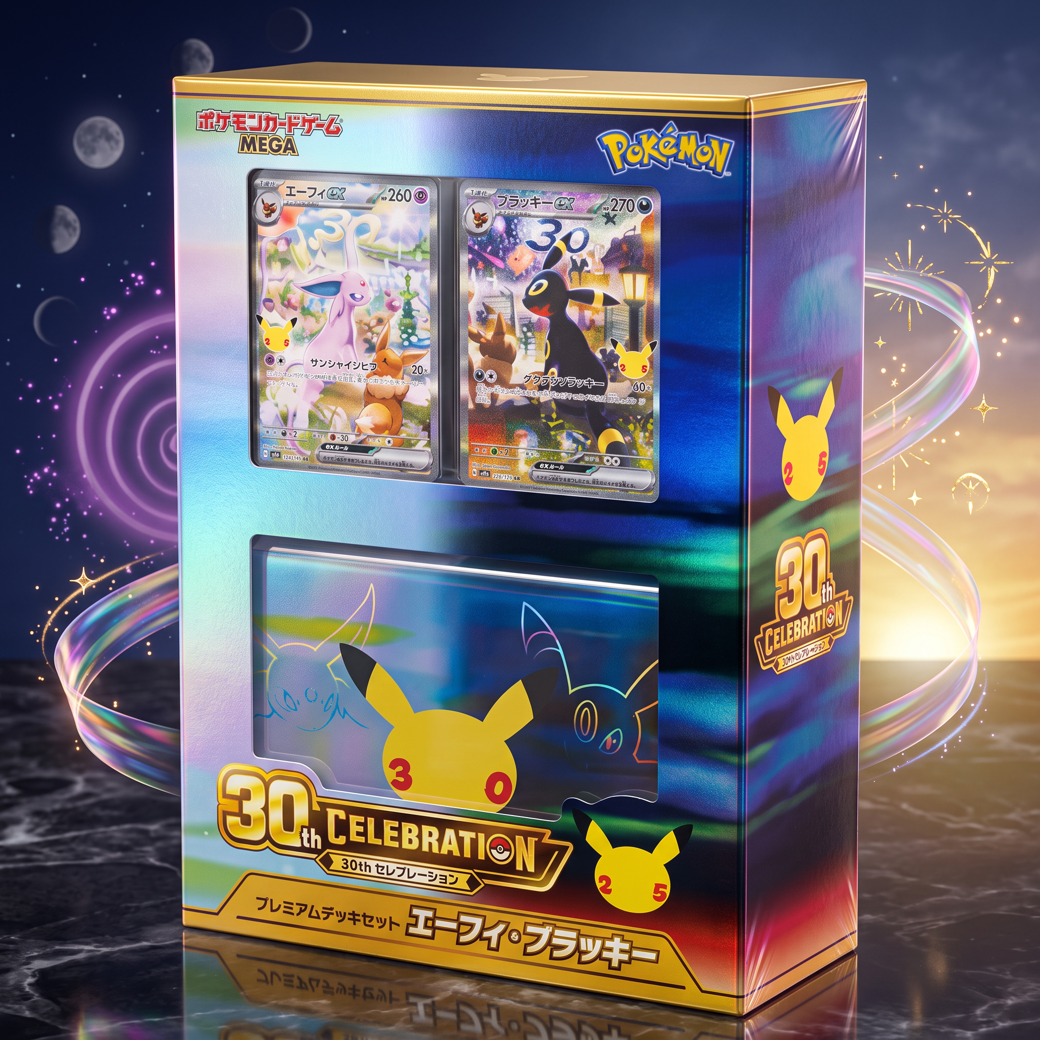 Pokémon 30th Celebration Espeon and Umbreon Premium Deck Set pre-order